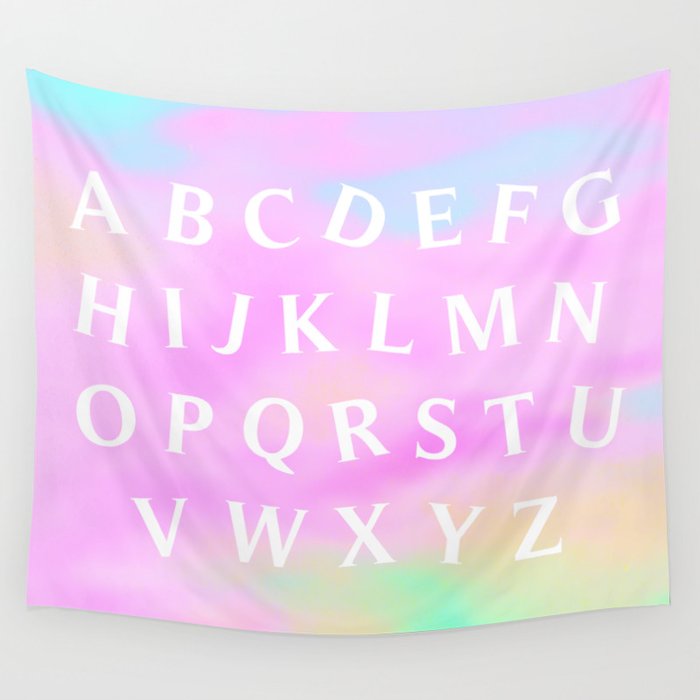 LETTERS (PASTEL SOFTNESS) Wall Tapestry