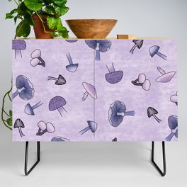 Joyful Purple Mushrooms Credenza