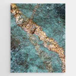 Jade Stone With Gold Veins Jigsaw Puzzle