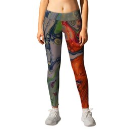 Together in a Dream Leggings | Nebula, Acrylic, Painting, Blast, Color, Trippy, Dusk, Pattern, Big Bang, Psychedelic 