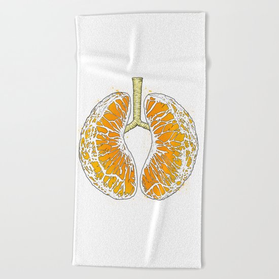 citrus lungs Beach Towel