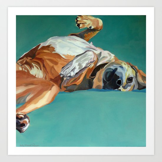 Johnny the Dog Rests Art Print