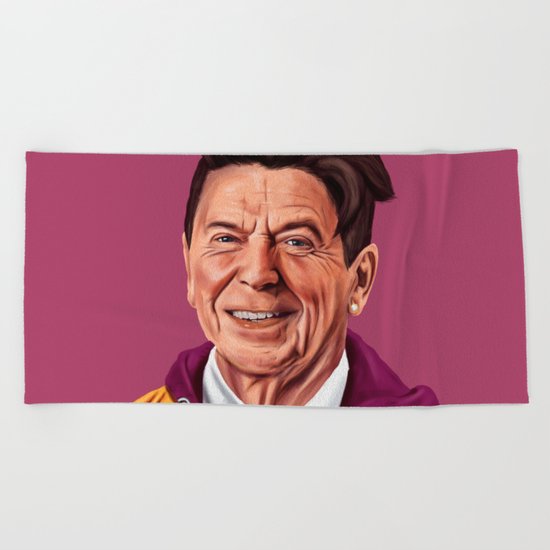 Hipstory - Ronald Reagan Beach Towel