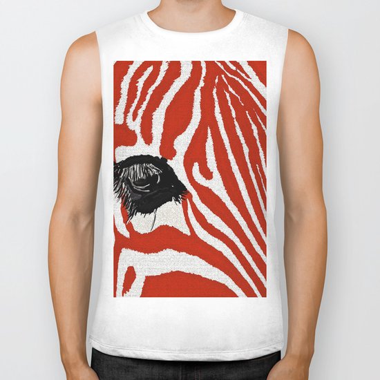 Zebra Biker Tank