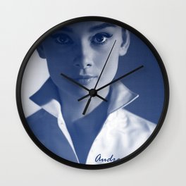 Audrey in White Wall Clock