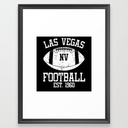 Las Vegas Football Fan Gift Present Idea Framed Art Print | Runningback, Defense, Curated, Fullback, Offensiveline, America, Halfback, Tightend, Center, Football 