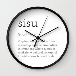 Sisu Definition Wall Clock