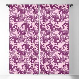 Pink abstract camo pattern  Blackout Curtain