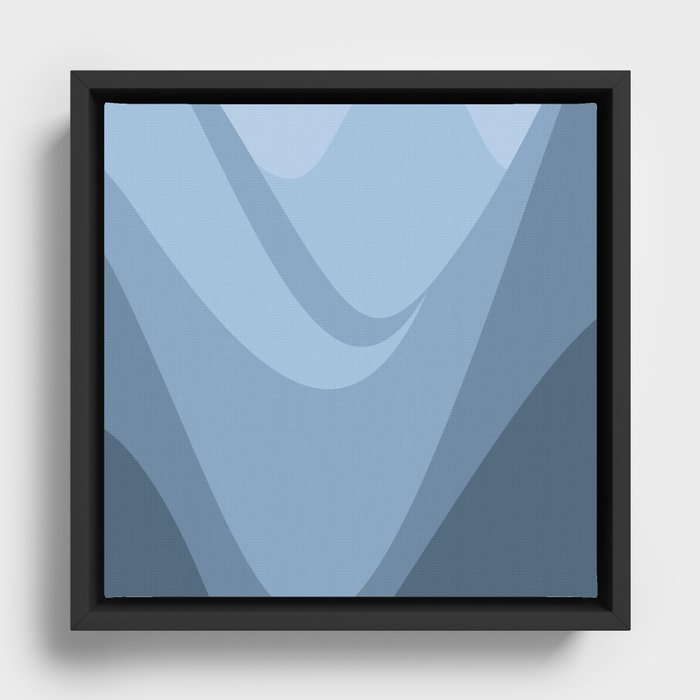 Light blue valley Framed Canvas