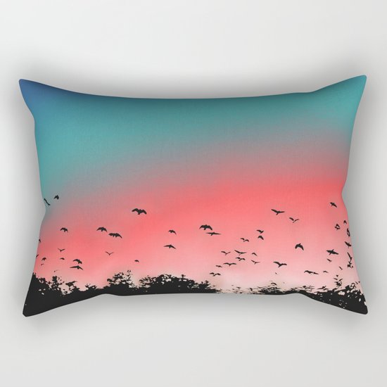 Birds Flying High Rectangular Pillow