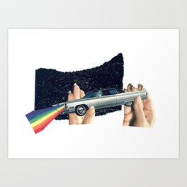 Rainbow Headlights Art Print