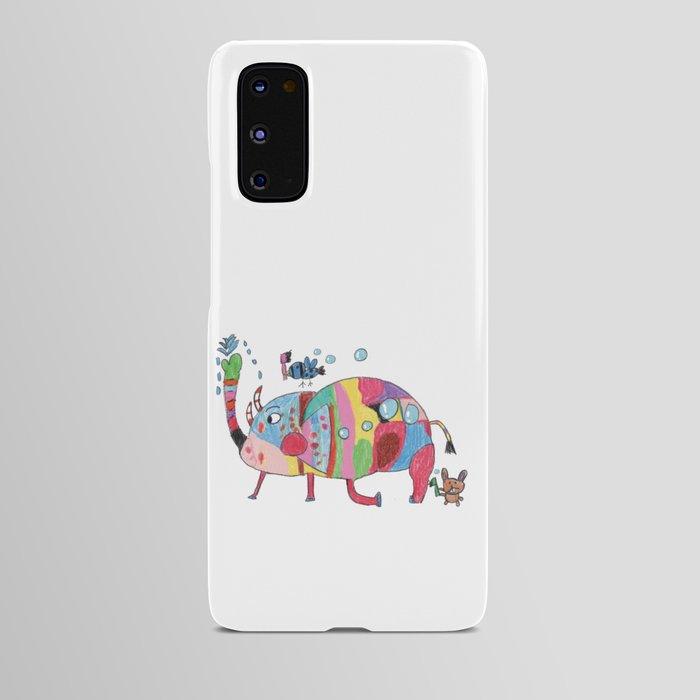 wash a colorful elephant Android Case