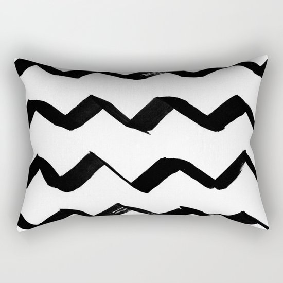 Ink Chevron Rectangular Pillow