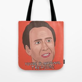 Nicolas Cage meme, National Treasure, Con air, Face Off, Nic Cage face art Tote Bag
