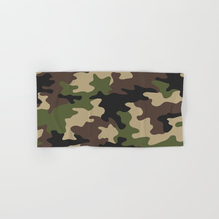 vintage military camouflage Hand & Bath Towel