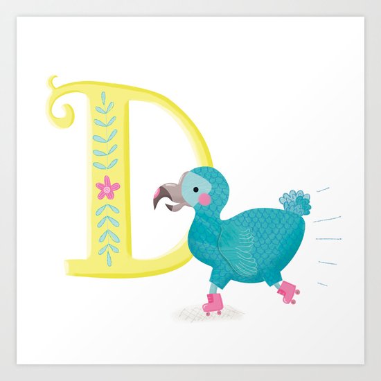 D is for Dodo Art Print
