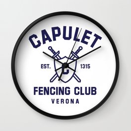 Capulet Fencing Club - Romeo & Juliet Wall Clock