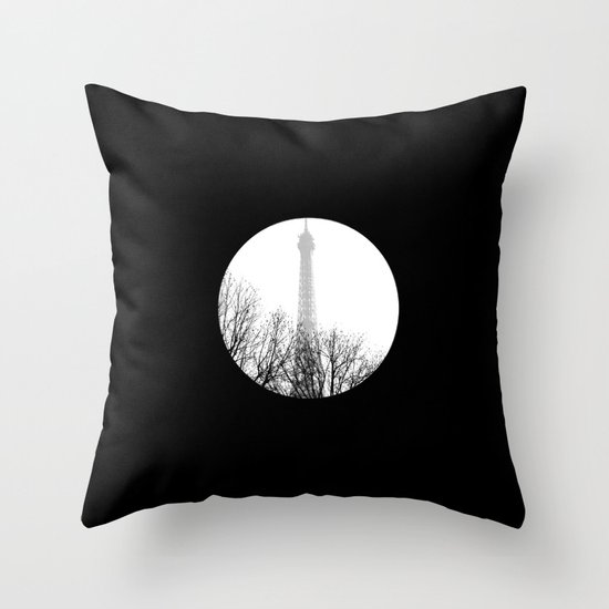 eiffel Throw Pillow