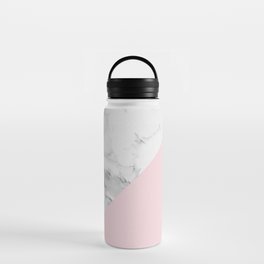 Marble + Pastel Pink Water Bottle
