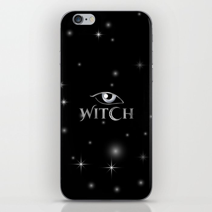 New World Order silver witch eyes with crescent moon	 iPhone Skin