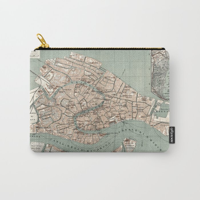Venezia - 1886 vintage pictorial map  Carry-All Pouch