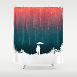 Meteoric rainfall Shower Curtain