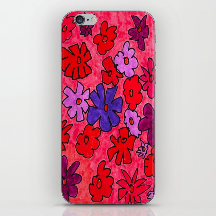 Abstract Coloured Flowers in Vivid iPhone Skin