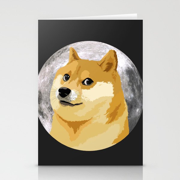 Doge to the Moon! Stationery Cards