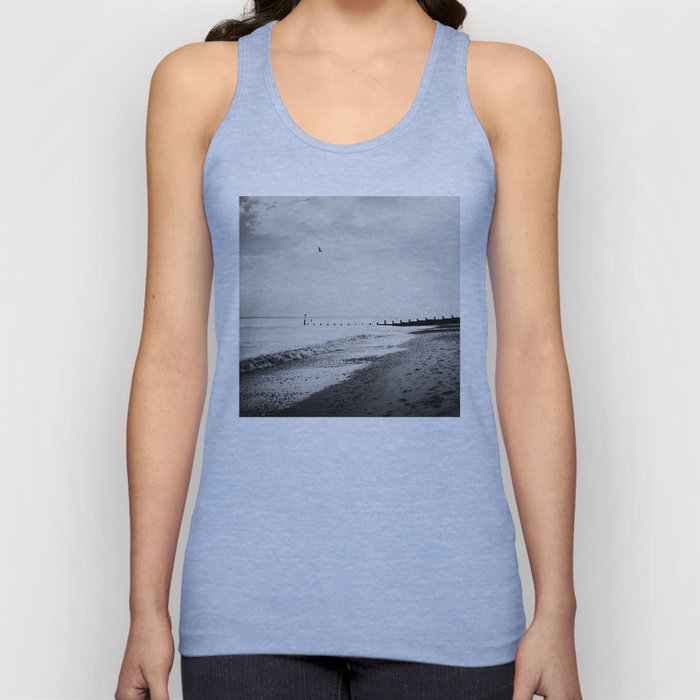 black and white Southwold beach photograph Tank Top