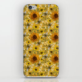 Bees in Sunflowers iPhone Skin