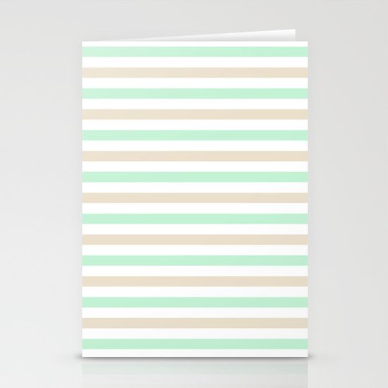 Pastel stripes Stationery Cards