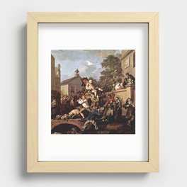 William Hogarth, The humours of an election 1 Recessed Framed Print