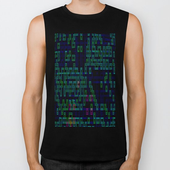 lines colors mystery relaxation in mystery Biker Tank