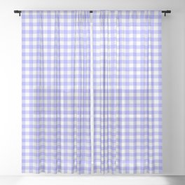 Periwinkle Collection - Check Pattern 2 Sheer Curtain