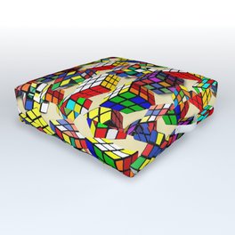 Rubik's Cube Mash-up Outdoor Floor Cushion