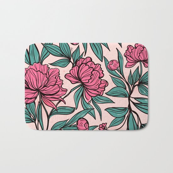 Sketchy Flowers Bath Mat