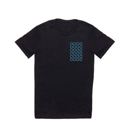 Leather and Denim Circles T Shirt | Blue, Woven, Geometric, Textile, Jeans, Pattern, Fabric, Stonewashed, Shadow, Weave 