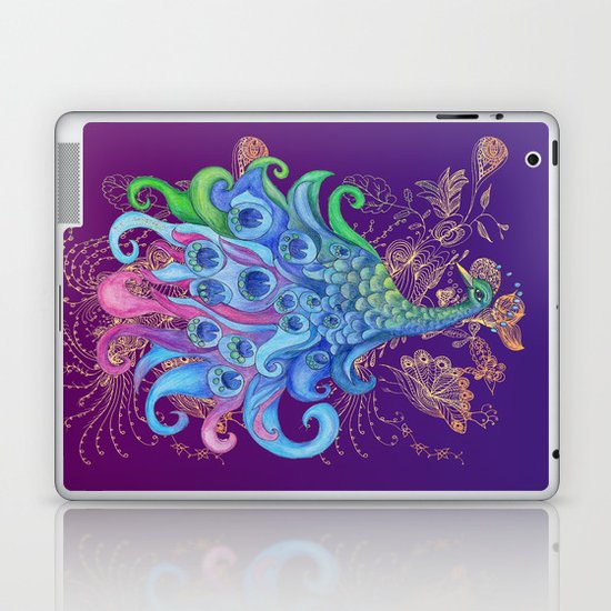 Peaceful Peacock Laptop & iPad Skin
