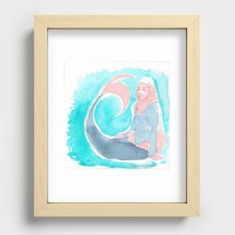 Palestinian Mermaid August2020 Recessed Framed Print