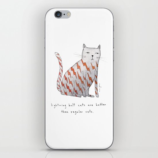 lightning bolt cats are better iPhone & iPod Skin