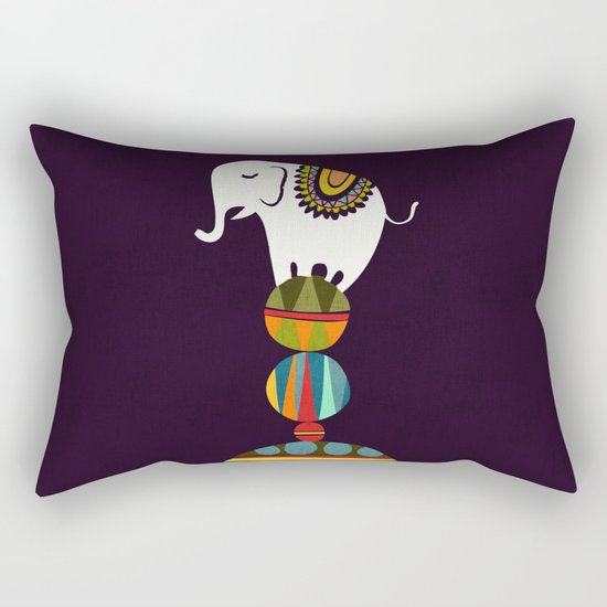 Elephant Circus Rectangular Pillow