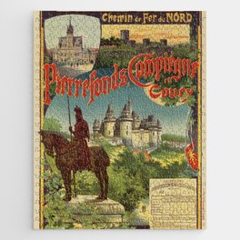Vintage French railroad advertising 1897 Jigsaw Puzzle