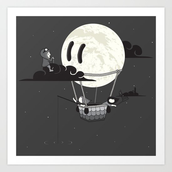 You Should See The Moon In Flight Art Print