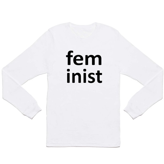 feminist minimalist design Long Sleeve T Shirt