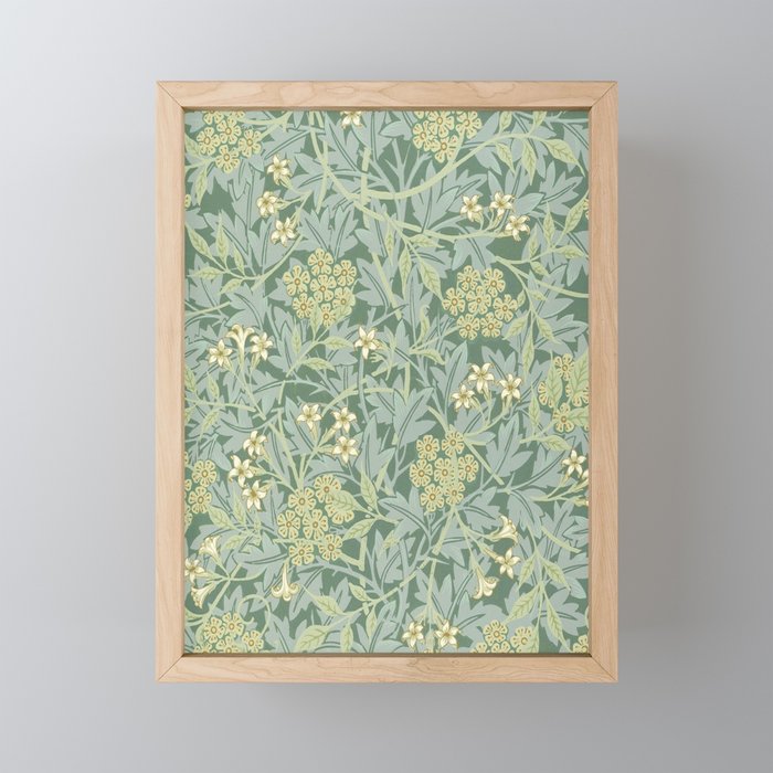 William Morris. Jasmine. Framed Mini Art Print