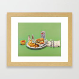 Green Mean Meal Machine Framed Art Print