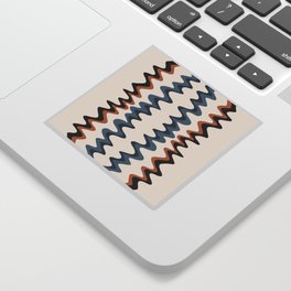Wavy Stripes Abstract IX Sticker