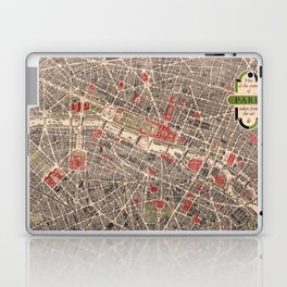 Vintage Map of Paris Laptop Skin