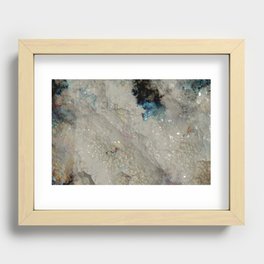 Grey shiny texture Recessed Framed Print