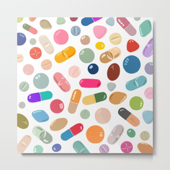 Sunny Pills Metal Print